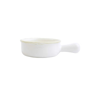 Italian Small Round Baker w/ Large Handle - White - La Cuisine