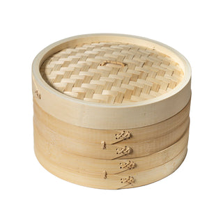 Two Tier Bamboo Steamer, 10" - La Cuisine