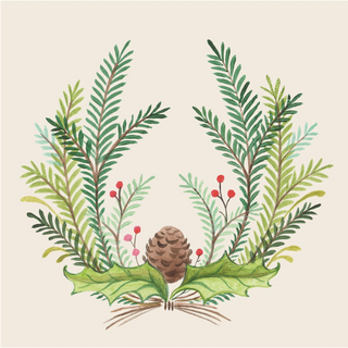 Christmas Sprigs Cocktail Napkin - La Cuisine