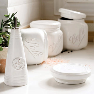 Lastra White Olive Oil Bottle - La Cuisine