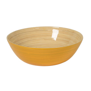Bamboo Bowl in "Yellow", Large Shallow - La Cuisine