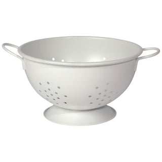 Matte Steel White Colander Large - La Cuisine