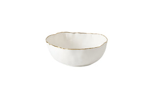 Portofino Medium Bowl, White/Gold - La Cuisine