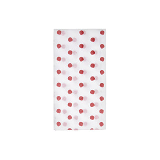 Papersoft Napkins Dot Red Guest Towels (Pack of 20) - La Cuisine