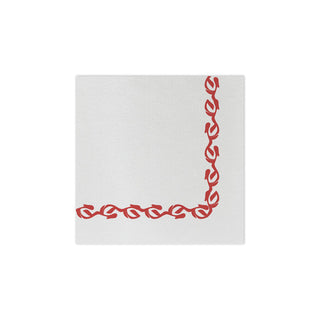 Papersoft Napkins Florentine Red Cocktail Napkins (Pack of 20) - La Cuisine
