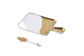 The Tray Set, White/Gold - La Cuisine