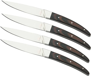 Porterhouse Steak Knife Set, Chocolate Wood - La Cuisine