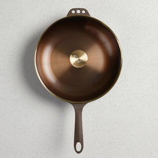 No. 11 Deep Cast Iron Skillet with Glass Lid - La Cuisine