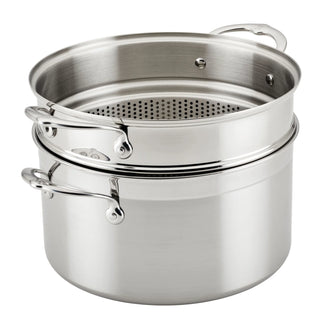 8 QT Stainless Steel Pasta Insert - La Cuisine