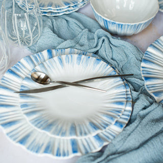 Bari Blue and White Salad Plate - La Cuisine