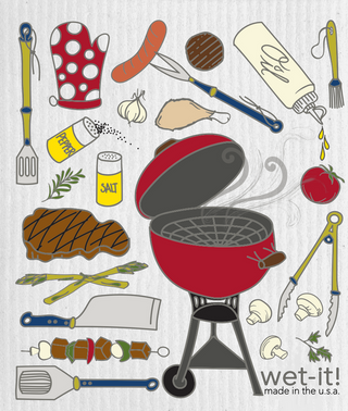 BBQ Time Swedish Dishcloth - La Cuisine