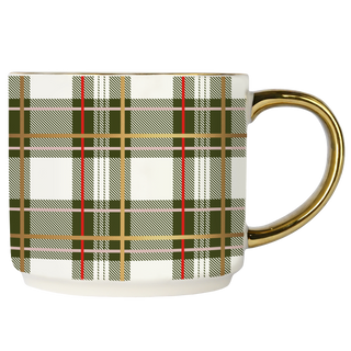Green Plaid Coffee Mug