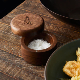 Solid Walnut Salt Keeper - La Cuisine