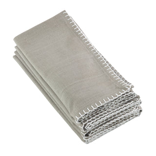 Whip Stitched Design Napkins, Set/4 - La Cuisine