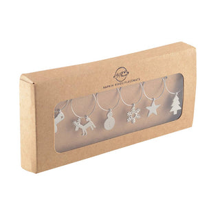 Brands Silver Christmas Charm Glass - Set of 4 - La Cuisine