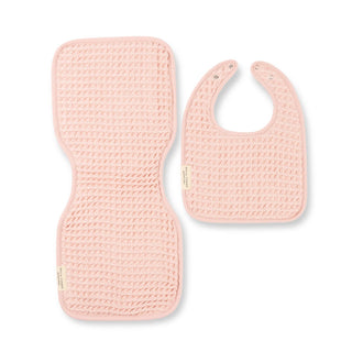Reversible Bib + Burp Set Blush: Pink