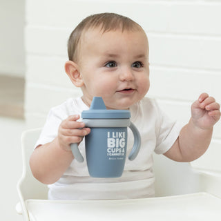 I Like Big Cups Happy Sippy Cup: Blue - La Cuisine