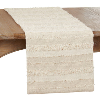 Fringe Stripe Runner - Ivory 16x72 - La Cuisine