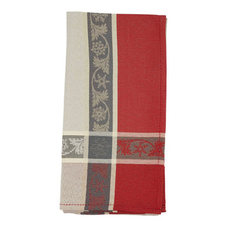 Jacquard Christmas Napkins - Red Set/4 - La Cuisine