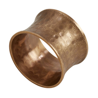 Hammered Napkin Rings - Dark Gold Set/4 - La Cuisine