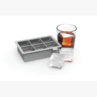 Colossal Silicone 2" Ice Cube Tray - Gray or Red: Gray - La Cuisine