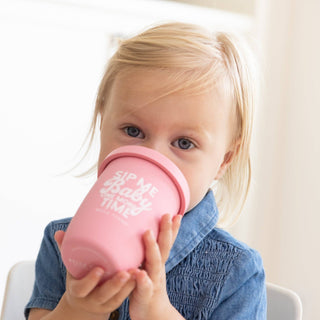 Sip Me Baby Happy Sippy Cup: Pink - La Cuisine