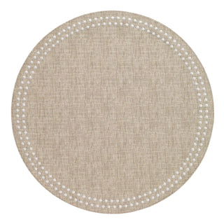 Pearls Beige White Place Mats, Set/4 - La Cuisine