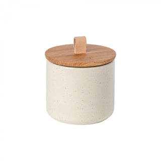 Pacifica 6" Canister, Oak Lid, Vanilla - La Cuisine