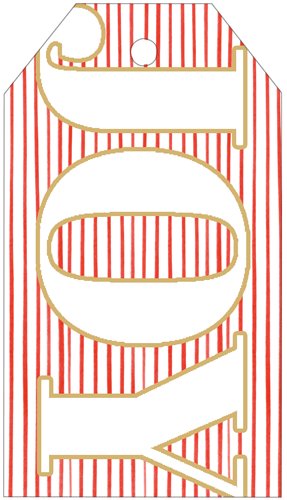 Joy Stripes Foil Gift Tag - La Cuisine