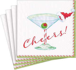 Christmas Cocktail Cheers! Paper Cocktail Napkins - La Cuisine