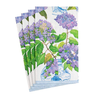 Hydrangeas and Porcelain Paper Guest Towel Napkins - 15 Per Package - La Cuisine