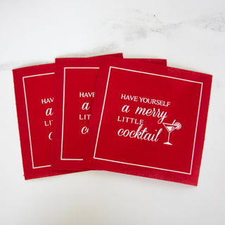 Have Yourself A Merry Little Cocktail Cocktail Napkins - La Cuisine