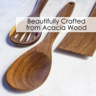 TB Home® 3-Piece Acacia Wood Cooking Utensil Set - La Cuisine