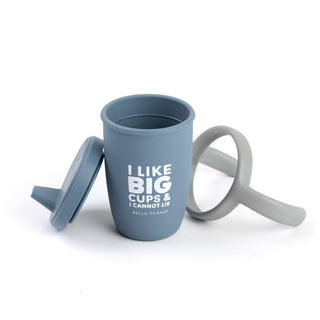 I Like Big Cups Happy Sippy Cup: Blue - La Cuisine