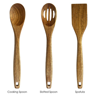 TB Home® 3-Piece Acacia Wood Cooking Utensil Set - La Cuisine