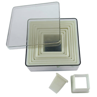 Box of 9 Square Cutters, deBuyer - La Cuisine