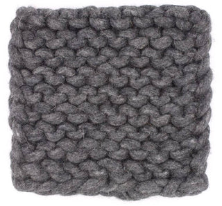 Chain Knitted Trivet Charocal 8x8 Wool - La Cuisine