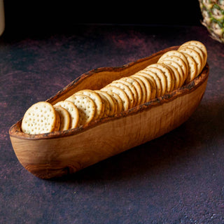 Olive Wood Cracker Basket - La Cuisine