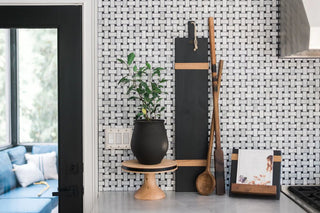 Black long serving board