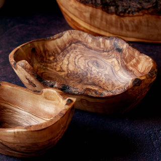 Medium Rustic Olive Wood Dish - La Cuisine