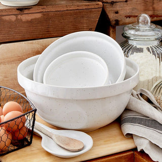 Mixing Bowl Med 9" - White (Fattoria) - La Cuisine