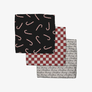 Classic Candy Cane Dish Cloths - Set/3 - La Cuisine