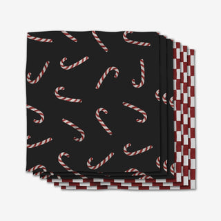 Candy Cane Lane Dinner Napkins- Set/6 - La Cuisine
