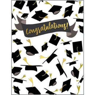 Graduation Card - Black and Gold Caps - La Cuisine