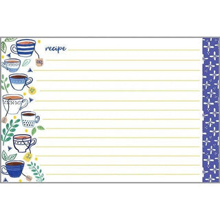 Recipe Card, Blue Cups - La Cuisine
