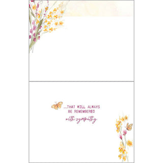 Sympathy Card - Flower Field/Butterflies - La Cuisine