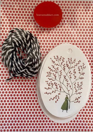 Red Berries Gift Tag - La Cuisine