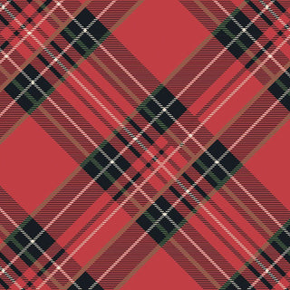 Red Plaid Cocktail Napkins - 20/pkg - La Cuisine