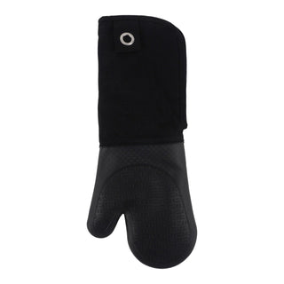 Home Gourmet Classics Oversized Silicone Oven Mitt, Black - La Cuisine