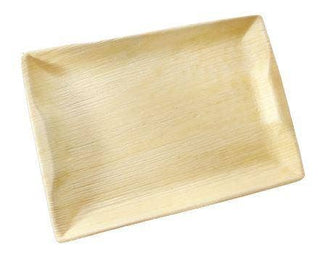 Rectangle 14x10 inch Platters - Pk of 10 palm leaf trays - La Cuisine